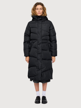 Waves Quilt Puffer Coat Black | MAZINE