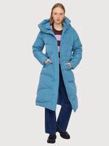 Waves Quilt Puffer Coat Storm Blue | Mazine