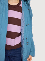 Waves Quilt Puffer Coat Storm Blue | Mazine