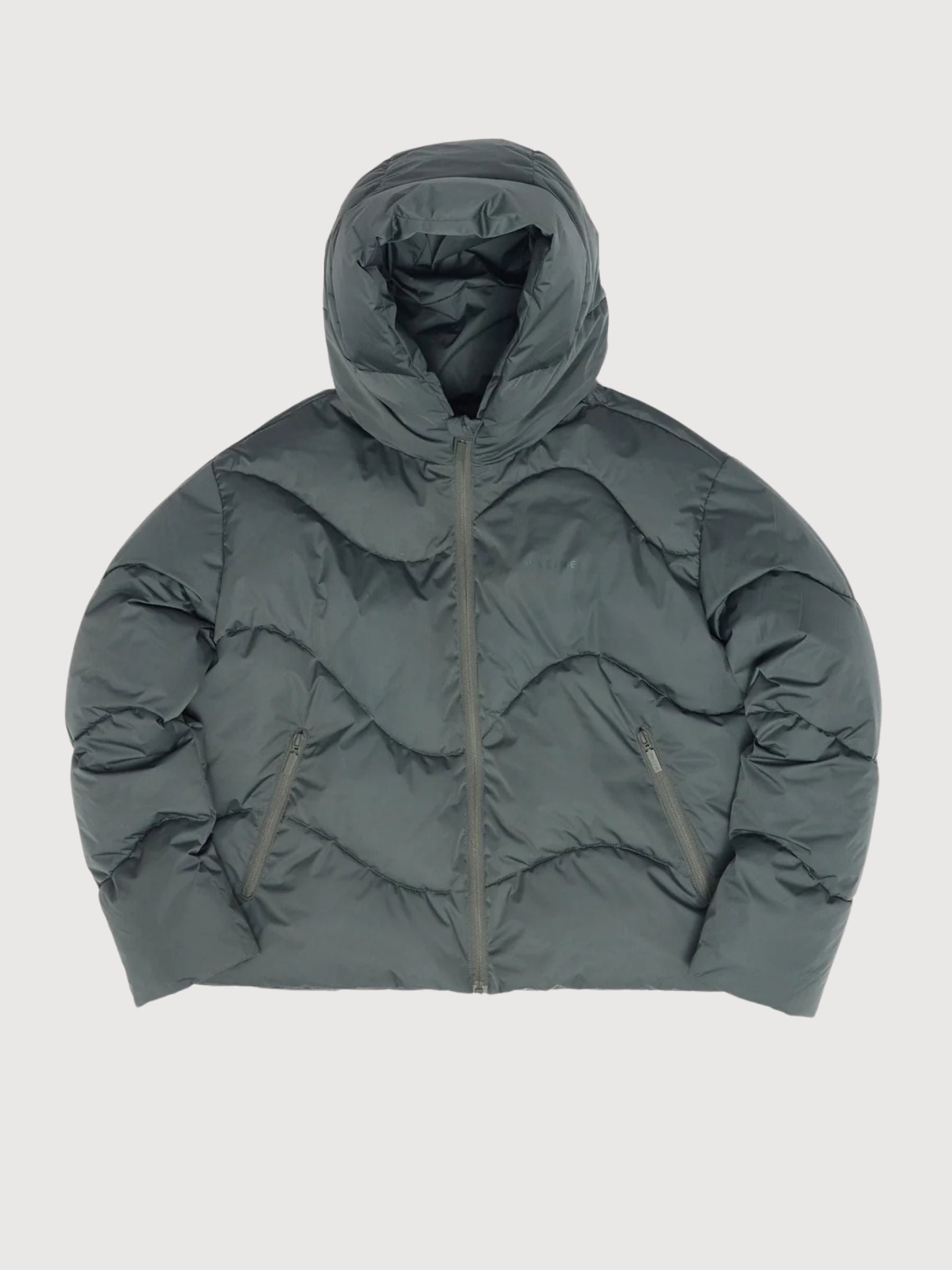 Jacket Waves Quilt Short Dark Green Woman | Mazine