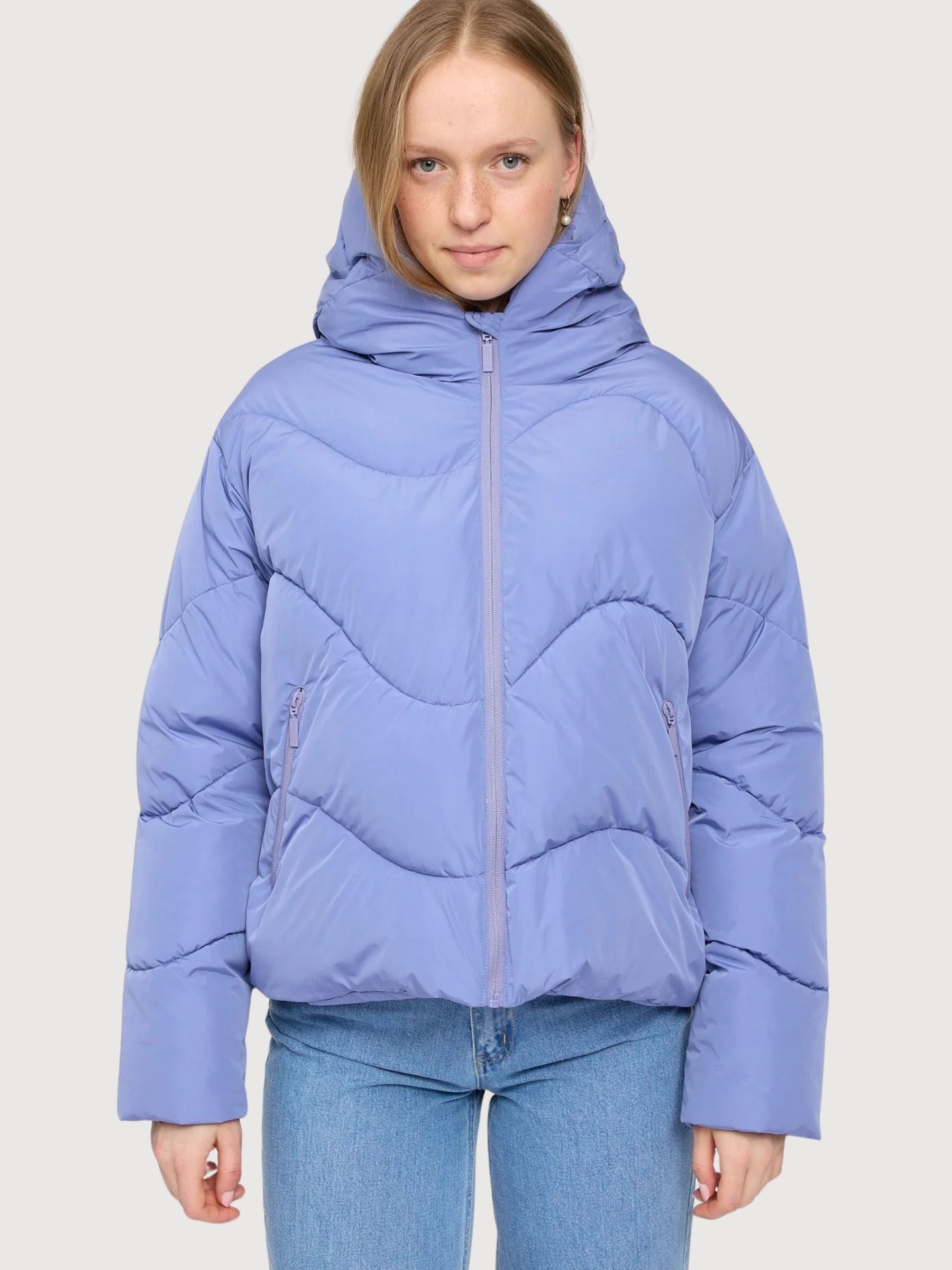 Waves Quilt Short Jacke Lila |Mazine