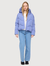 Jacket Waves Quilt Short Purple Woman | Mazine