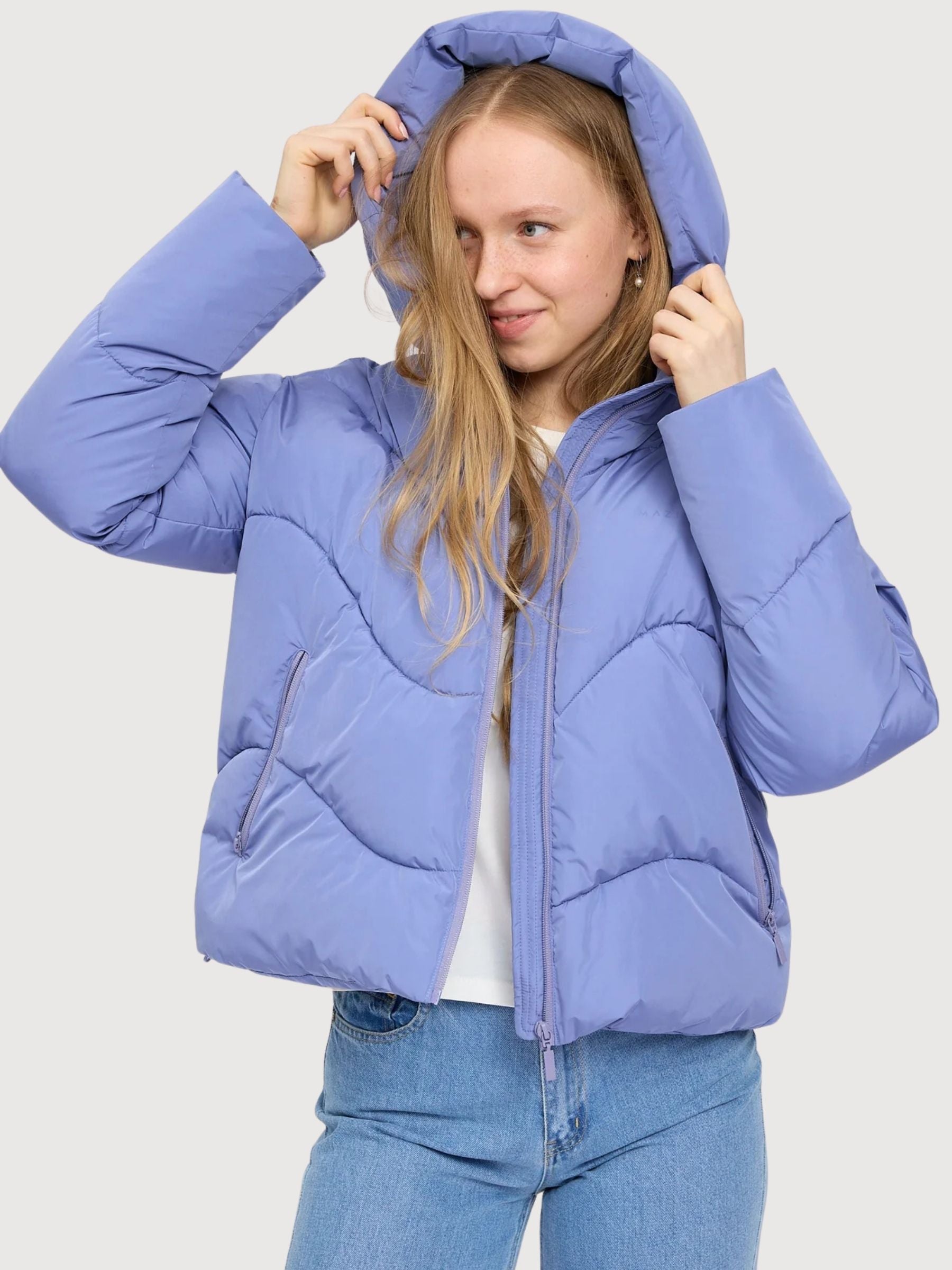 Waves Quilt Short Jacke Lila |Mazine