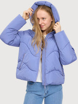 Jacket Waves Quilt Short Purple Woman | Mazine