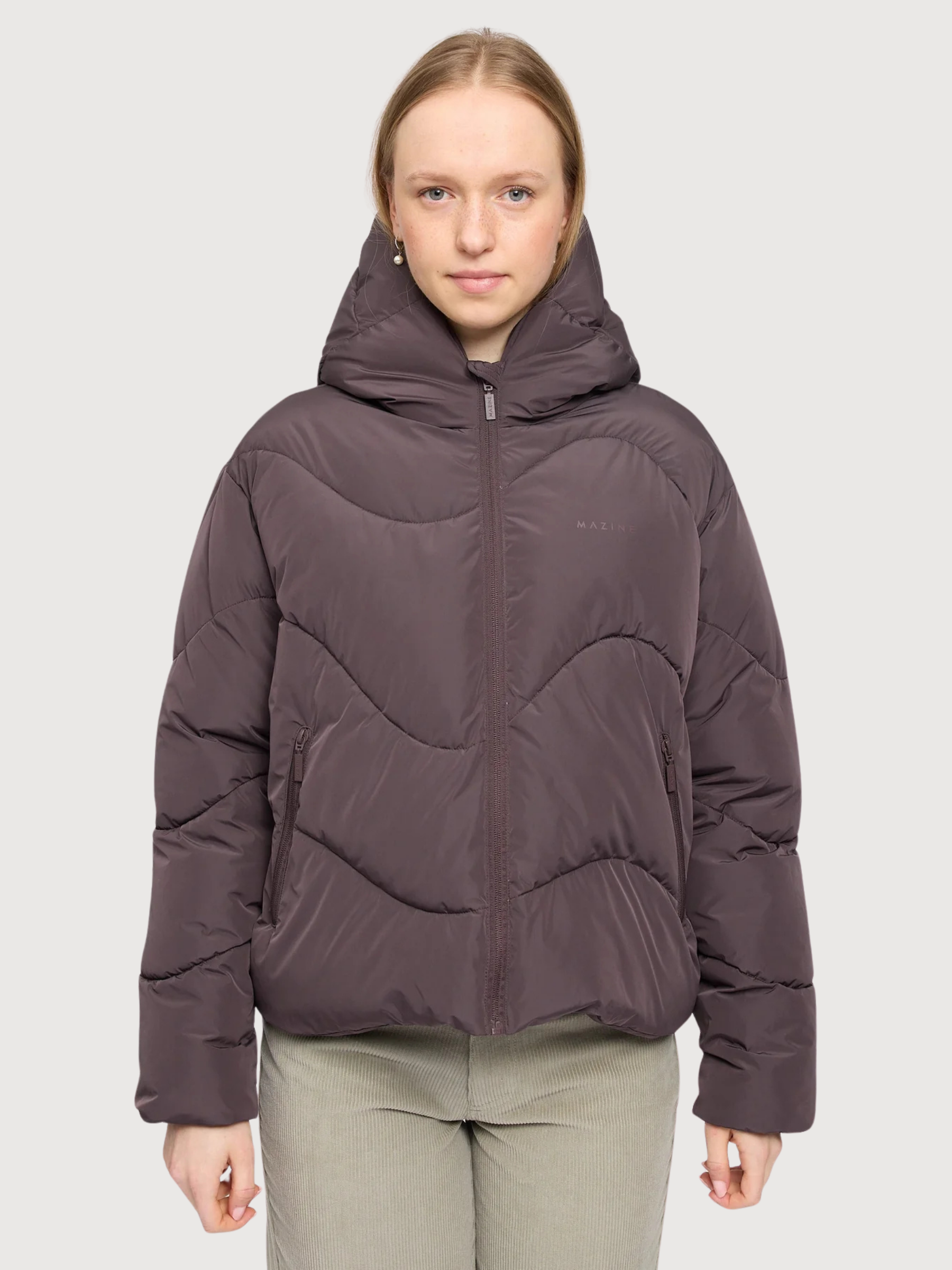 Mazine Waves Short Puffer Jacket - Lila |