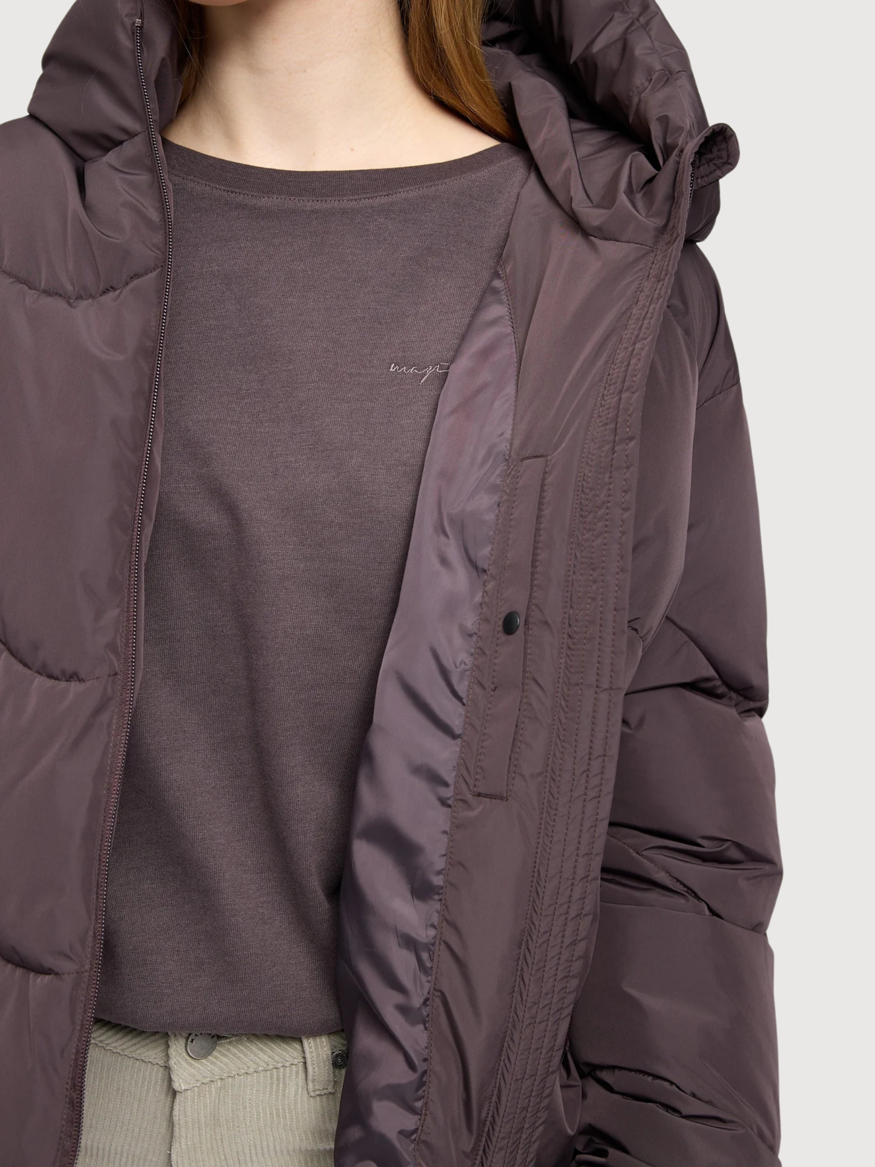 Mazine Waves Short Puffer Jacket - Lila |