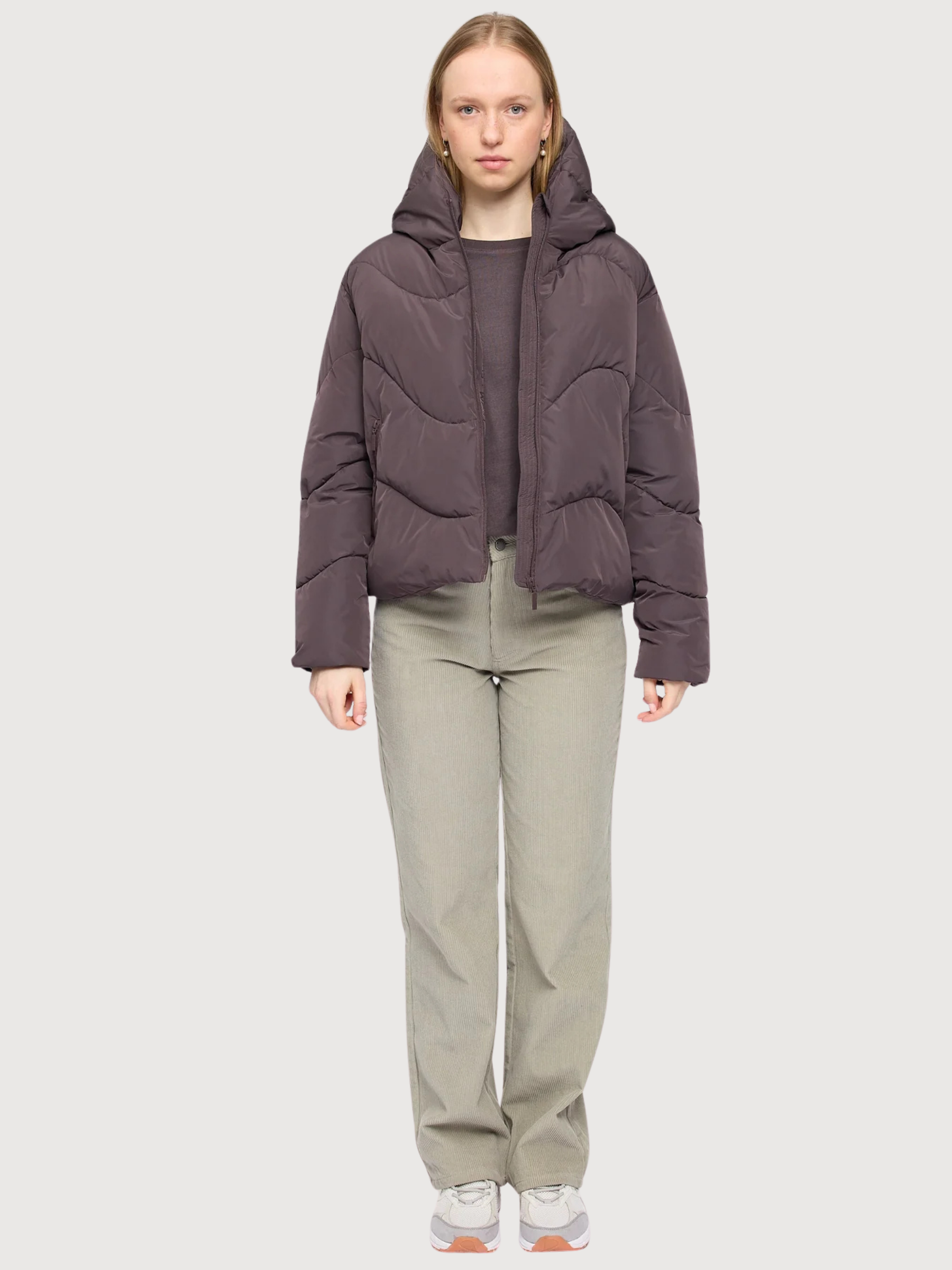 Mazine Waves Short Puffer Jacket - Lila |