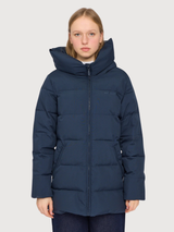 Basic Mid Length Puffer Jacket Dark Navy | Mazine