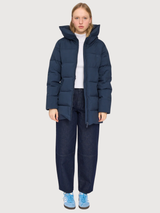 Basic Mid Length Puffer Jacket Dark Navy | Mazine