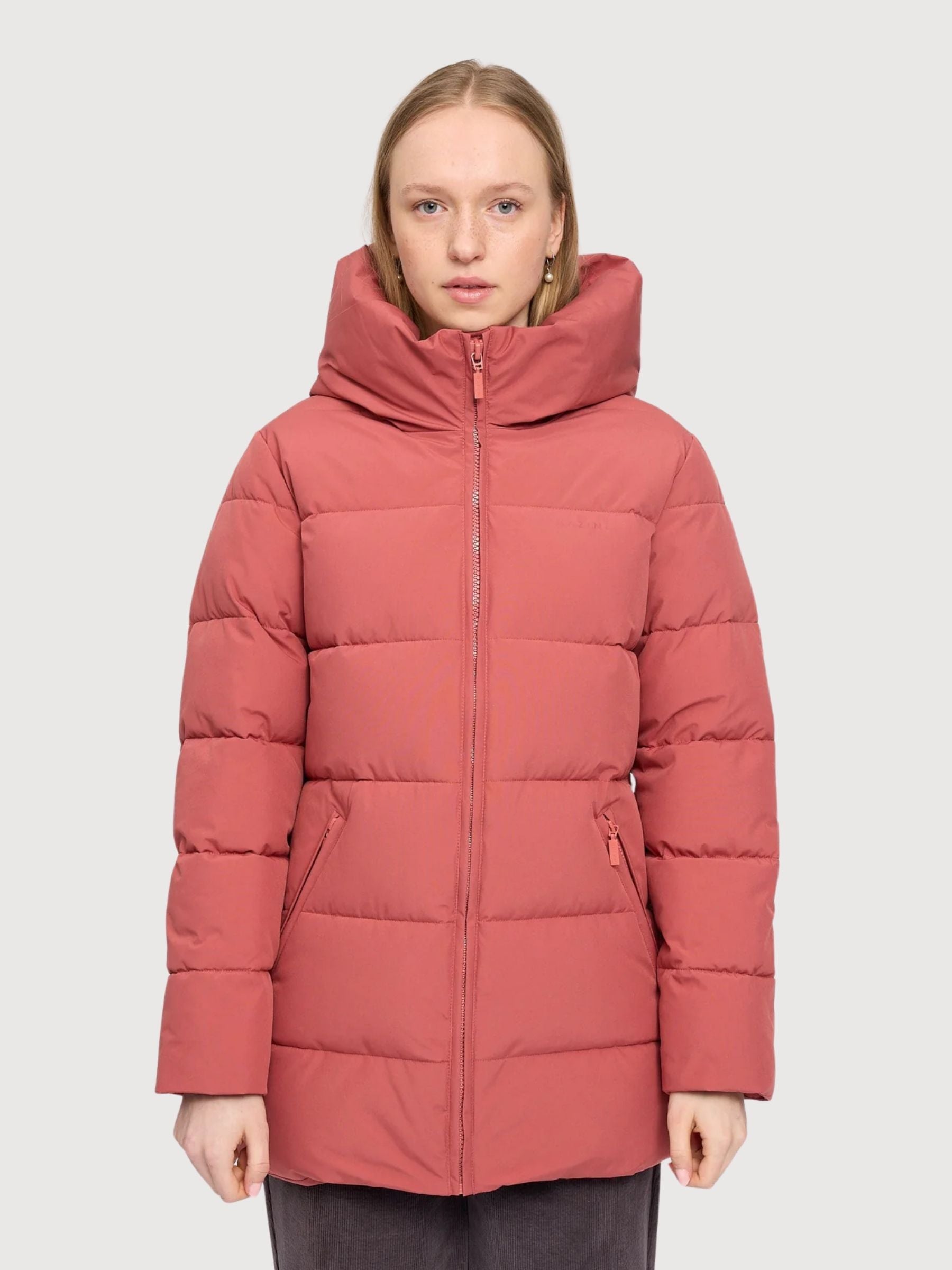 Basic Jacke Mittellang Dunkelrot | Mazine