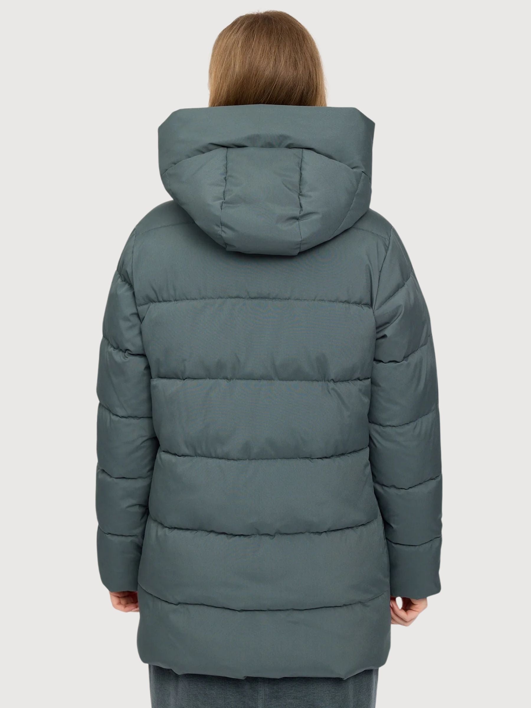 Giacca Basic Media Lunghezza Verde Scuro Donna | Mazine