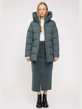 Jacket Basic Mid Length Dark Green Woman | Mazine