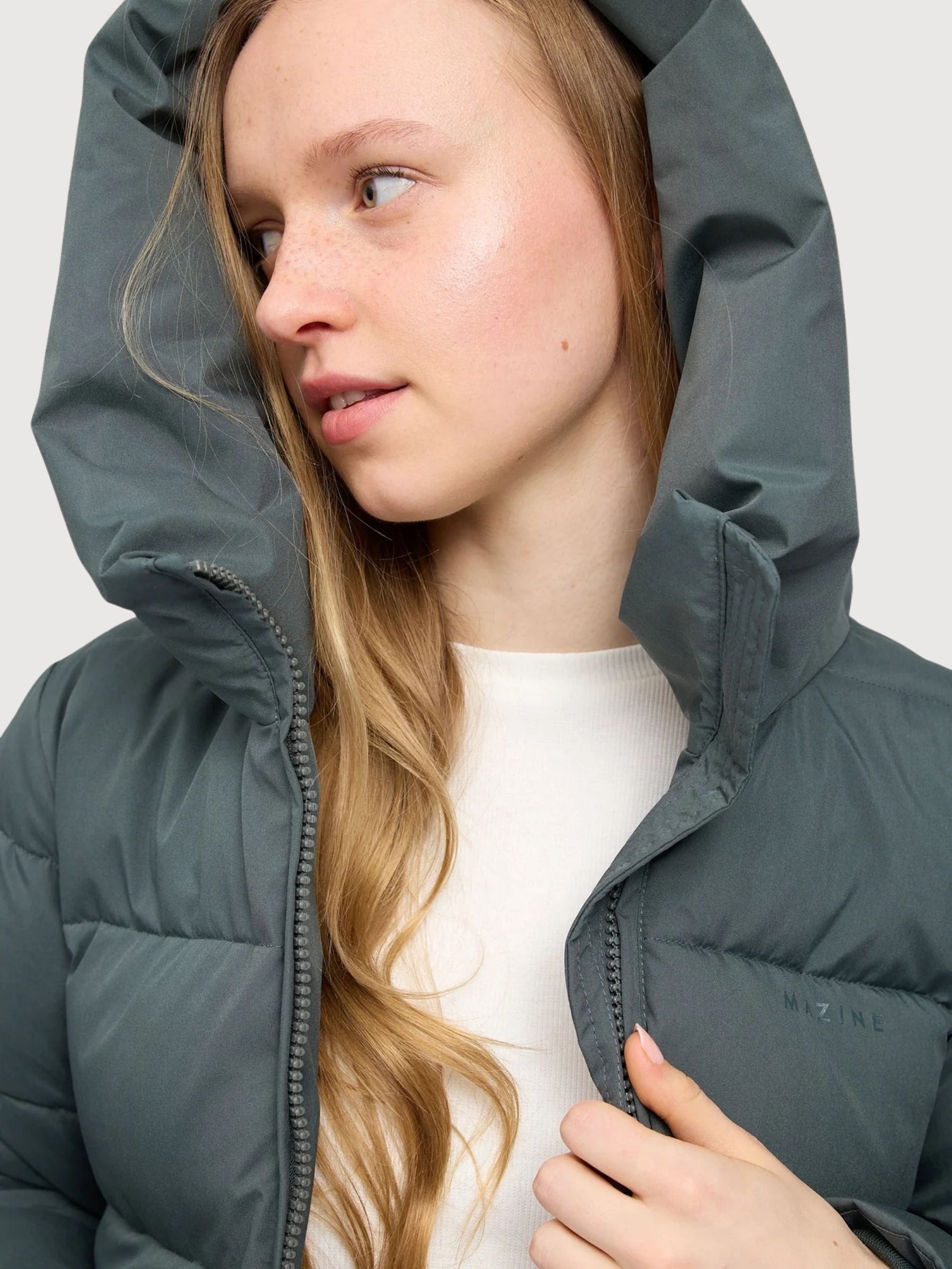 Giacca Basic Media Lunghezza Verde Scuro Donna | Mazine