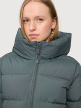 Giacca Basic Media Lunghezza Verde Scuro Donna | Mazine