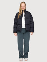 Giacca imbottita nera vestibilità ampia | Mazine