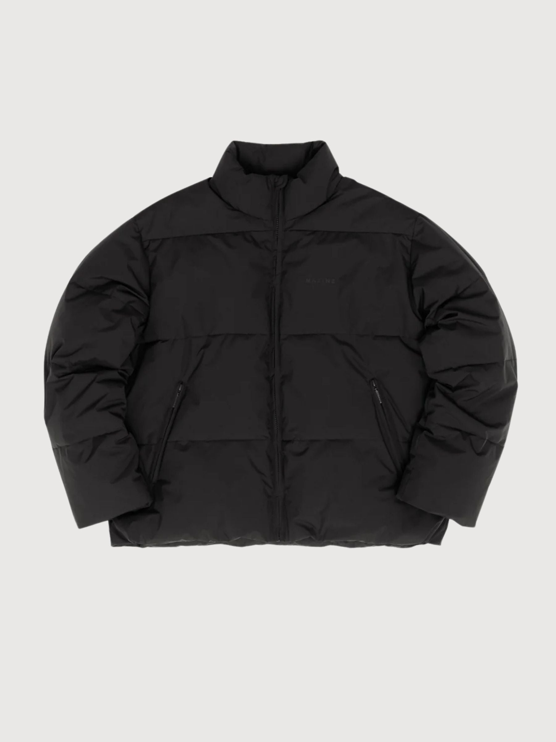 Giacca imbottita nera vestibilità ampia | Mazine