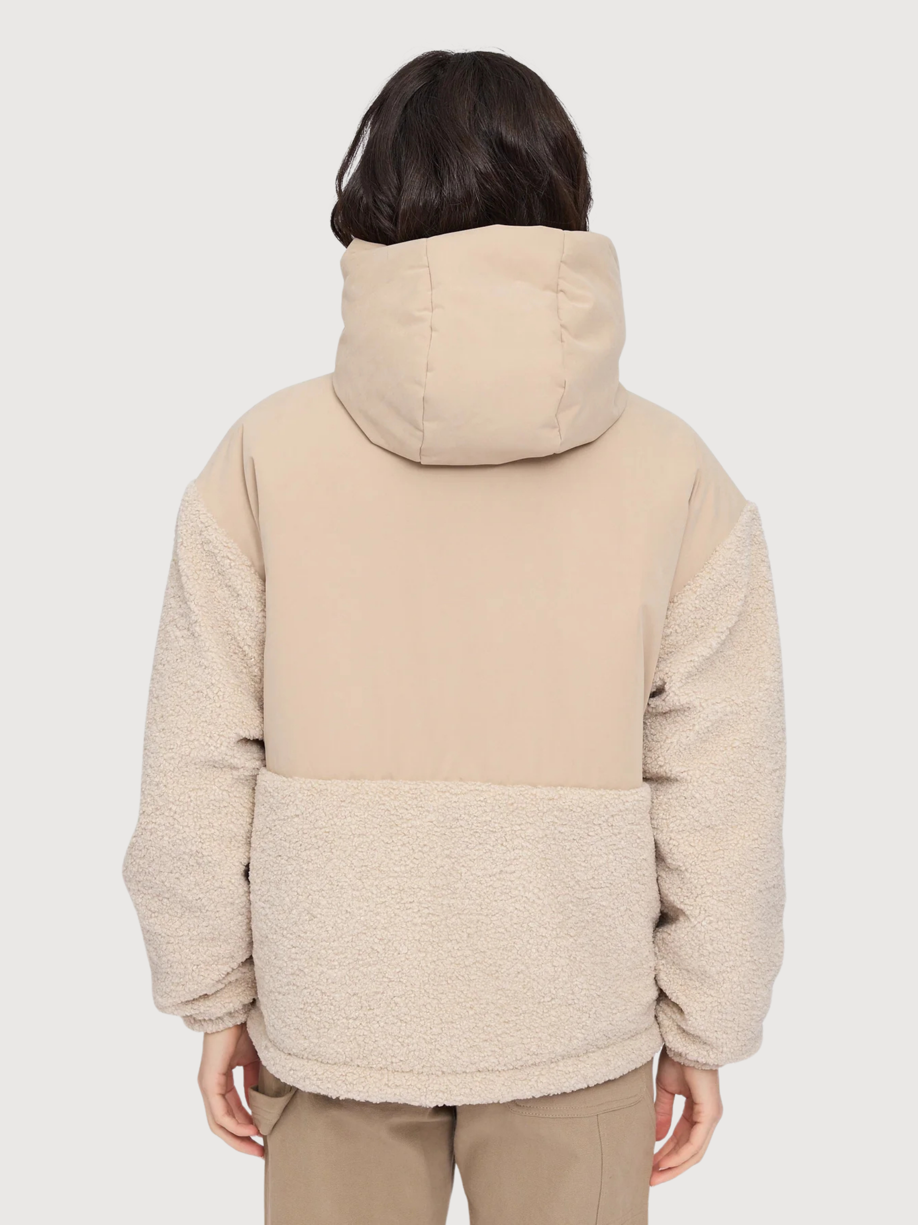 Giacca Tessuto Blocco Beige Donna | Mazine