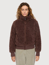 Jacket Faux Fur Dark Brown Woman | Mazine