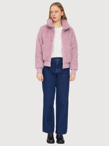 Jacket Faux Fur Light Pink Woman | Mazine