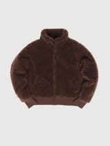 Jacket Faux Fur Dark Brown Woman | Mazine