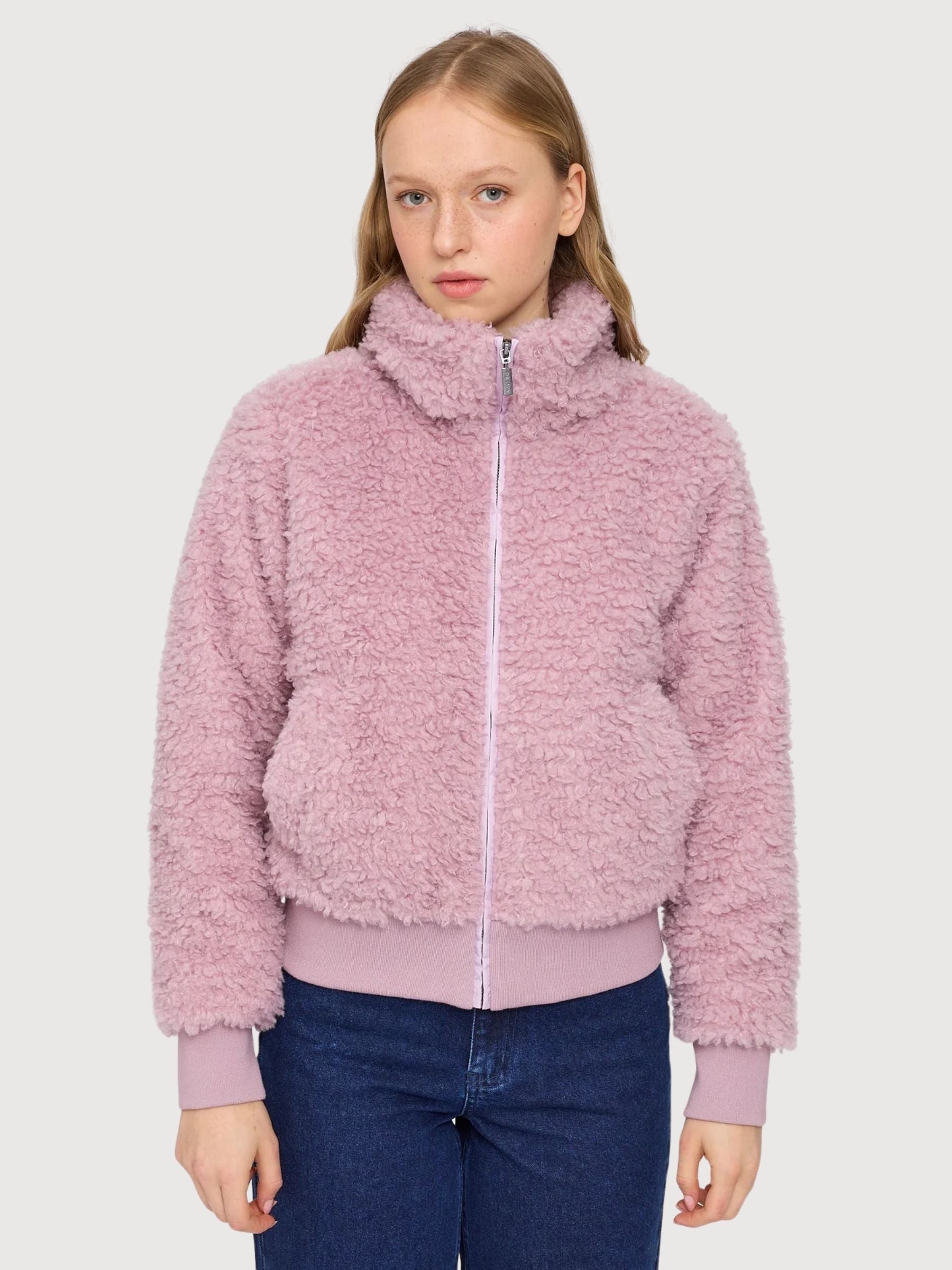 Jacket Faux Fur Light Pink Woman | Mazine