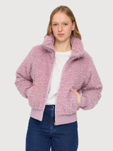 Jacket Faux Fur Light Pink Woman | Mazine