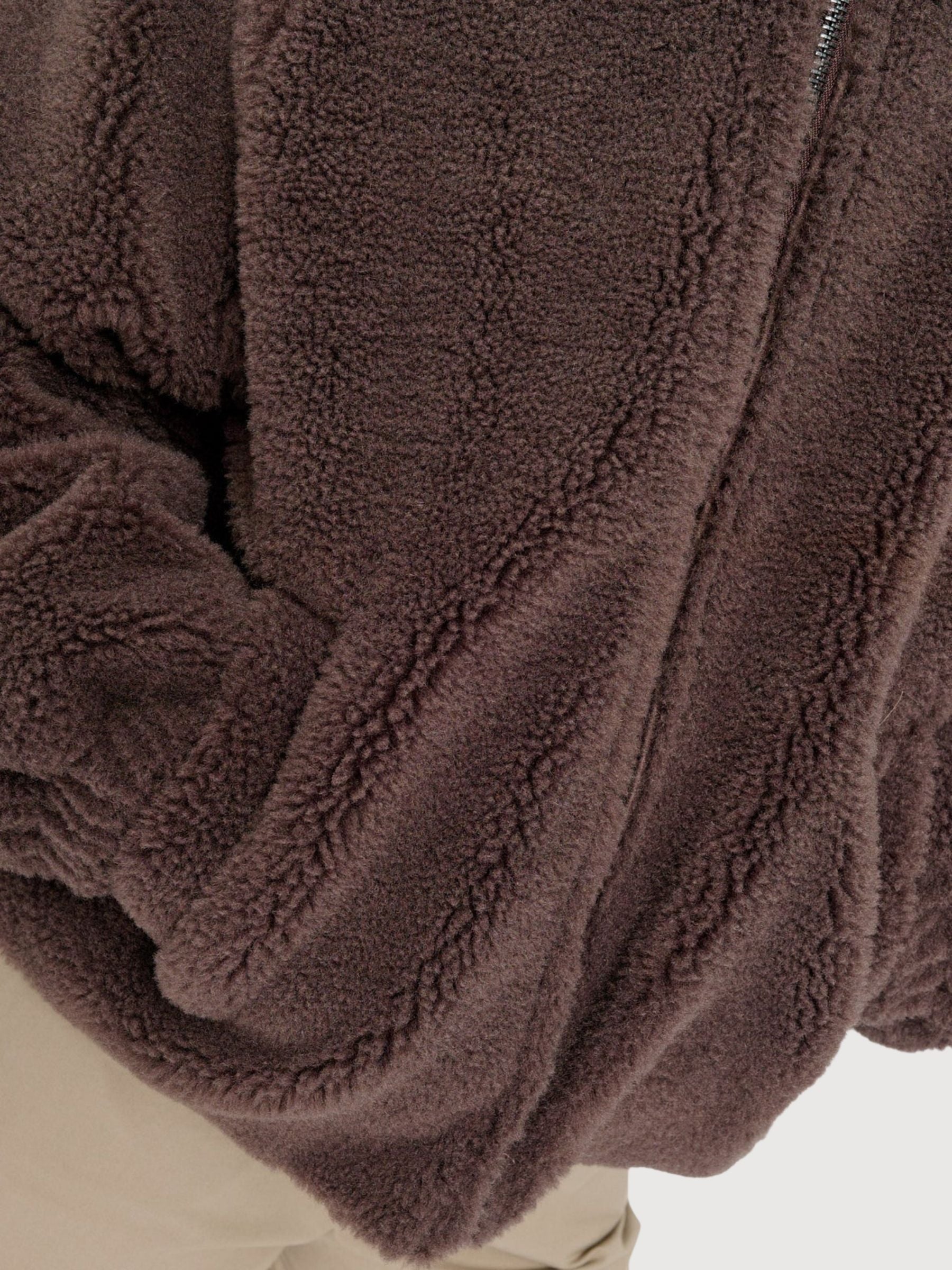 Giacca Fax Pelliccia Cappuccio Viola Scuro Donna | Mazine