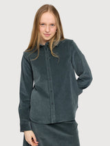 Shirt Corduroy Dark Green Woman Cotton | Mazine