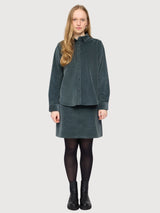 Shirt Corduroy Dark Green Woman Cotton | Mazine