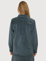 Shirt Corduroy Dark Green Woman Cotton | Mazine