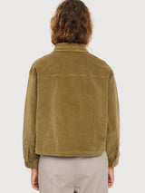 Shirt Pockt Corduroy Green Woman Cotton | Mazine