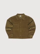 Mazine Damen Cordhemd mit Tasche, Grün |