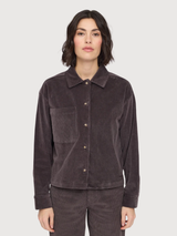 Shirt Pocket Corduroy Purple Woman Cotton | Mazine