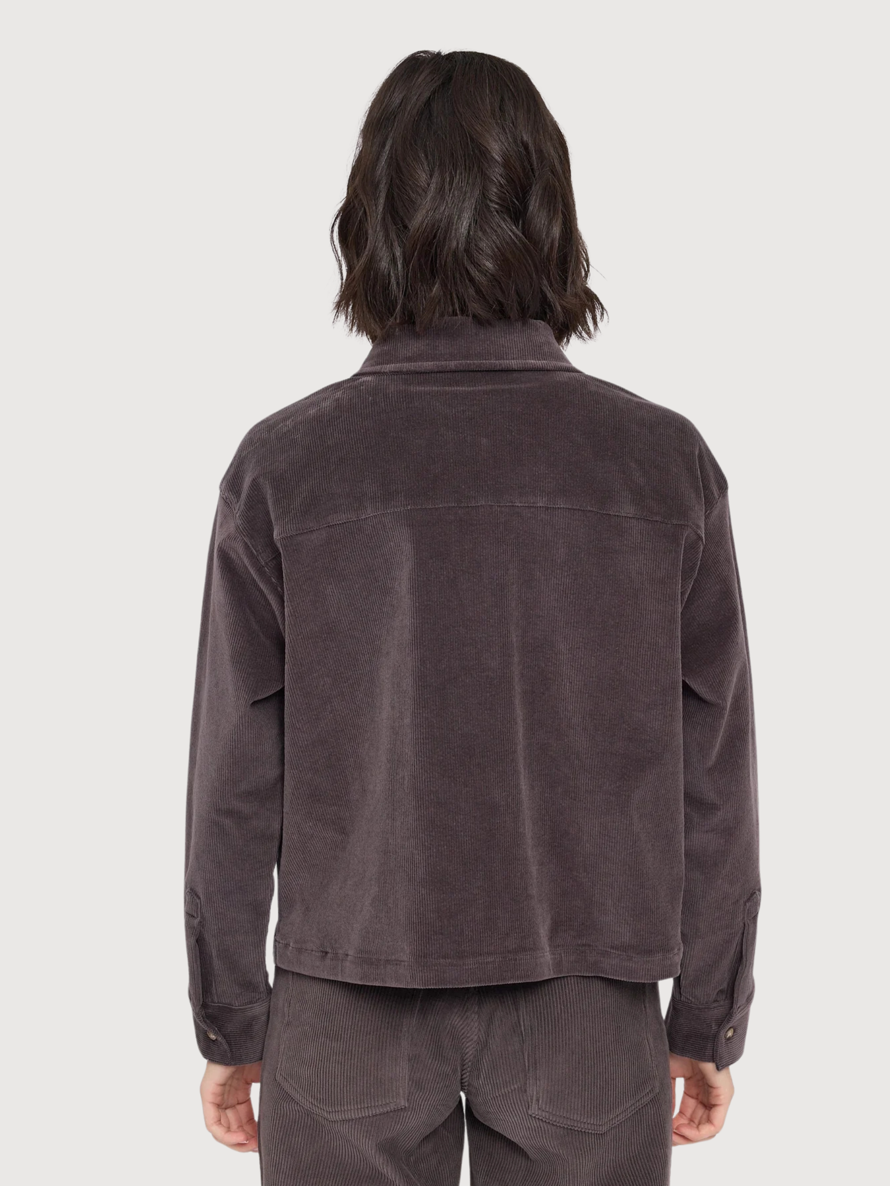 Hemdtasche Cord Lila Frau Baumwolle | Mazine