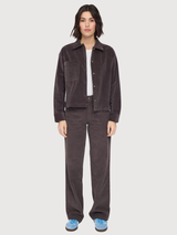 Shirt Pocket Corduroy Purple Woman Cotton | Mazine