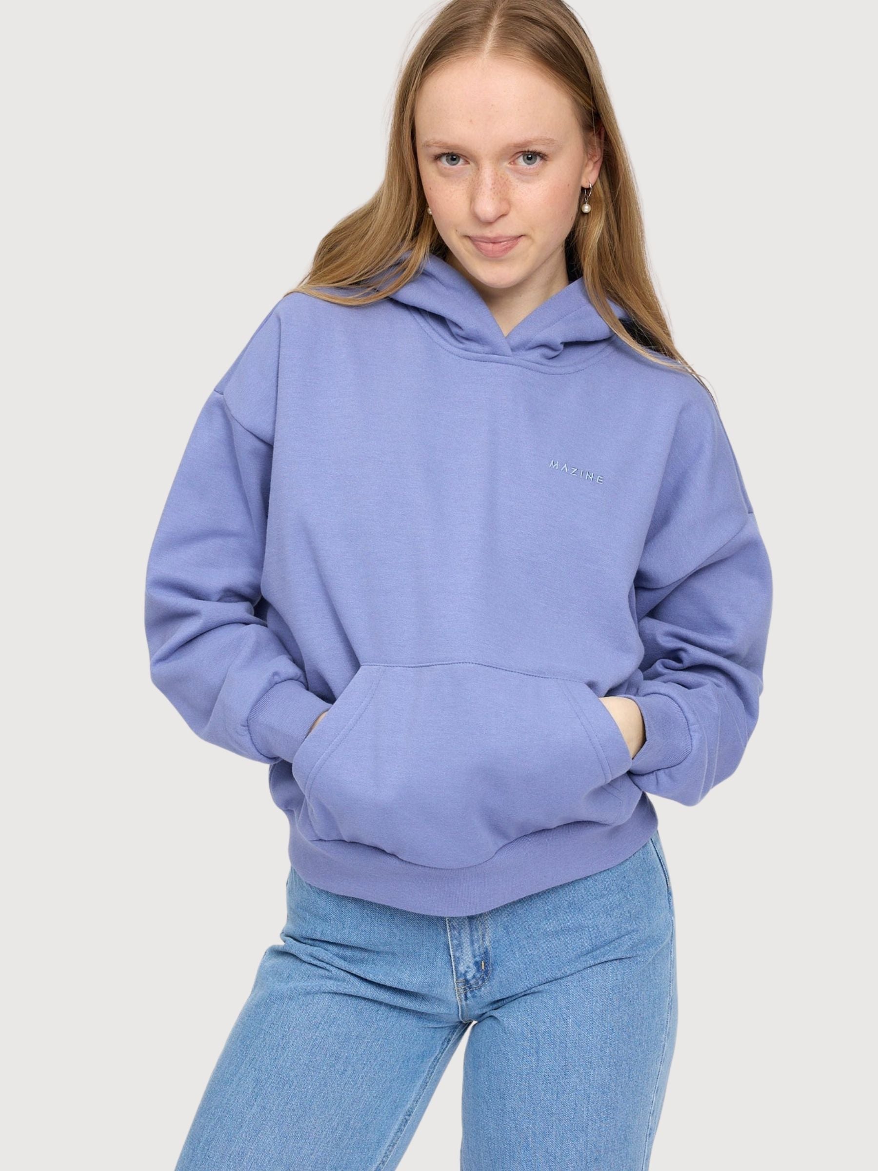 Hoodie Soft Fabric Blue Woman | Mazine