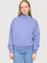 Longsleeve Soft Fabrik Mock Blue Woman | Mazine