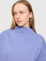 Longsleeve Soft Fabrik Mock Blue Woman | Mazine