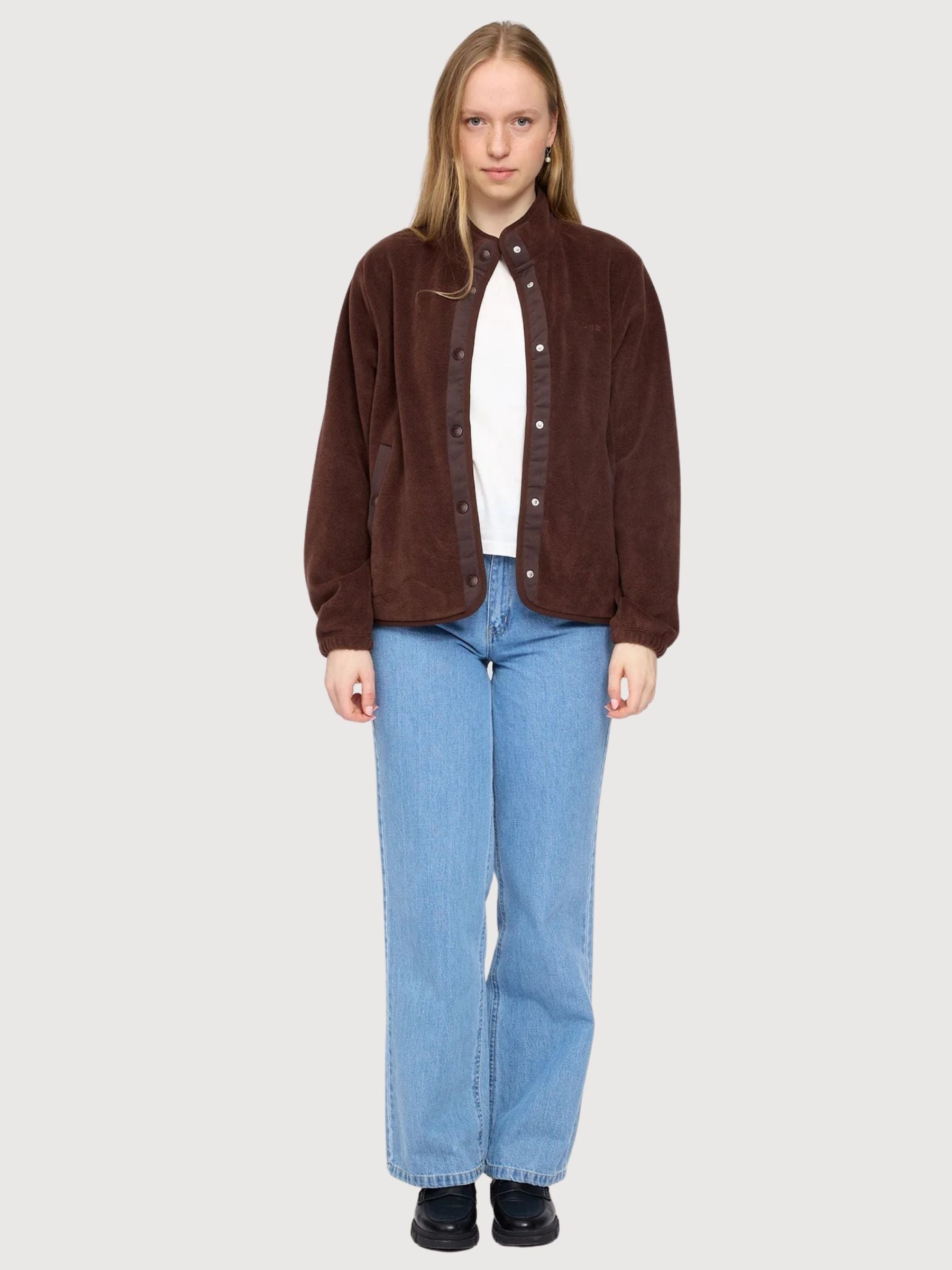 Giacca in pile Loose Fit color mogano scuro | Mazine