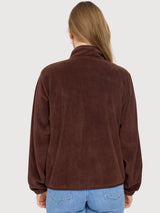 Loose Fit Fleece Jacket deep mahogany | Mazine