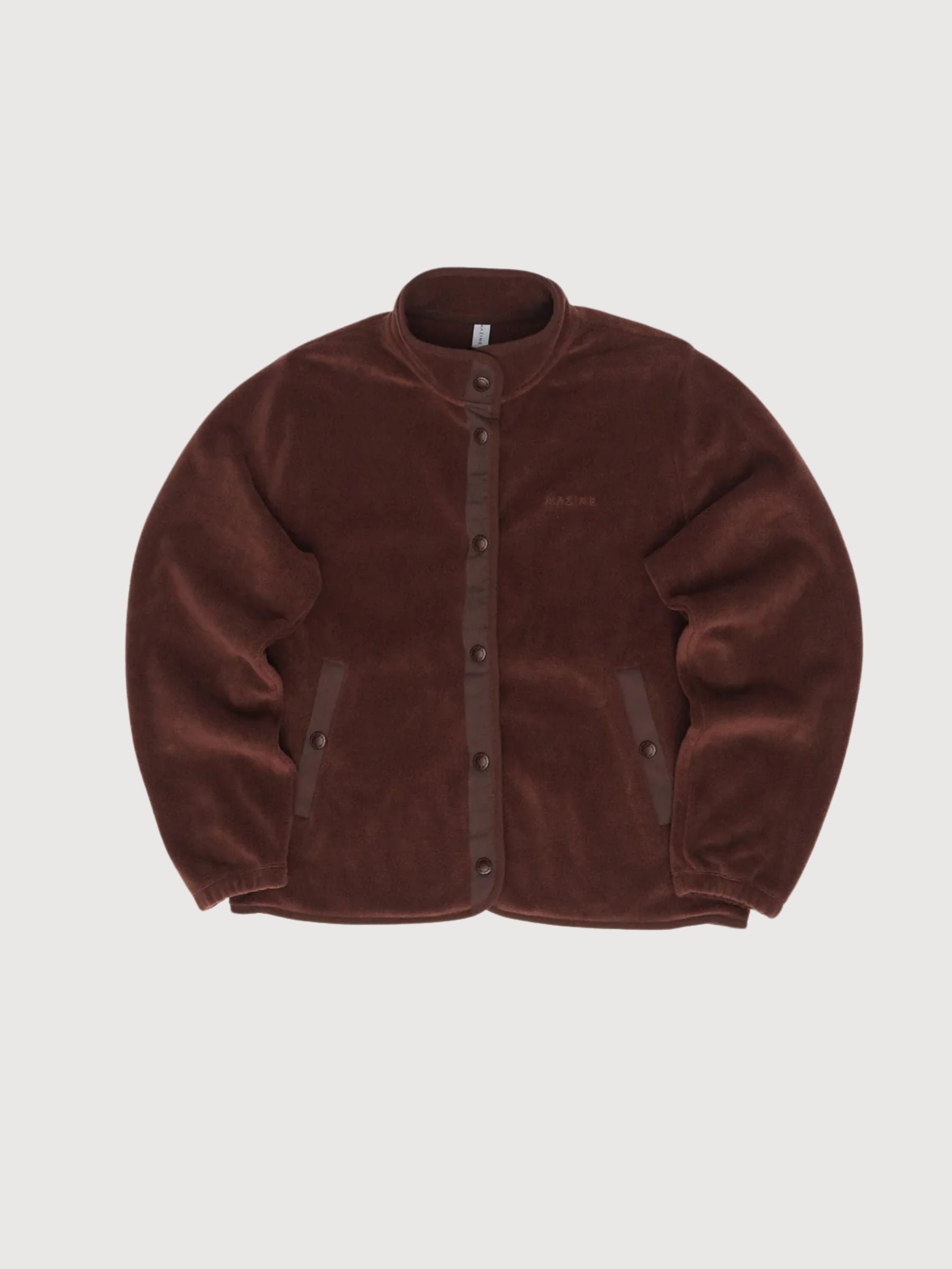 Giacca in pile Loose Fit color mogano scuro | Mazine