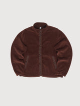 Giacca in pile Loose Fit color mogano scuro | Mazine