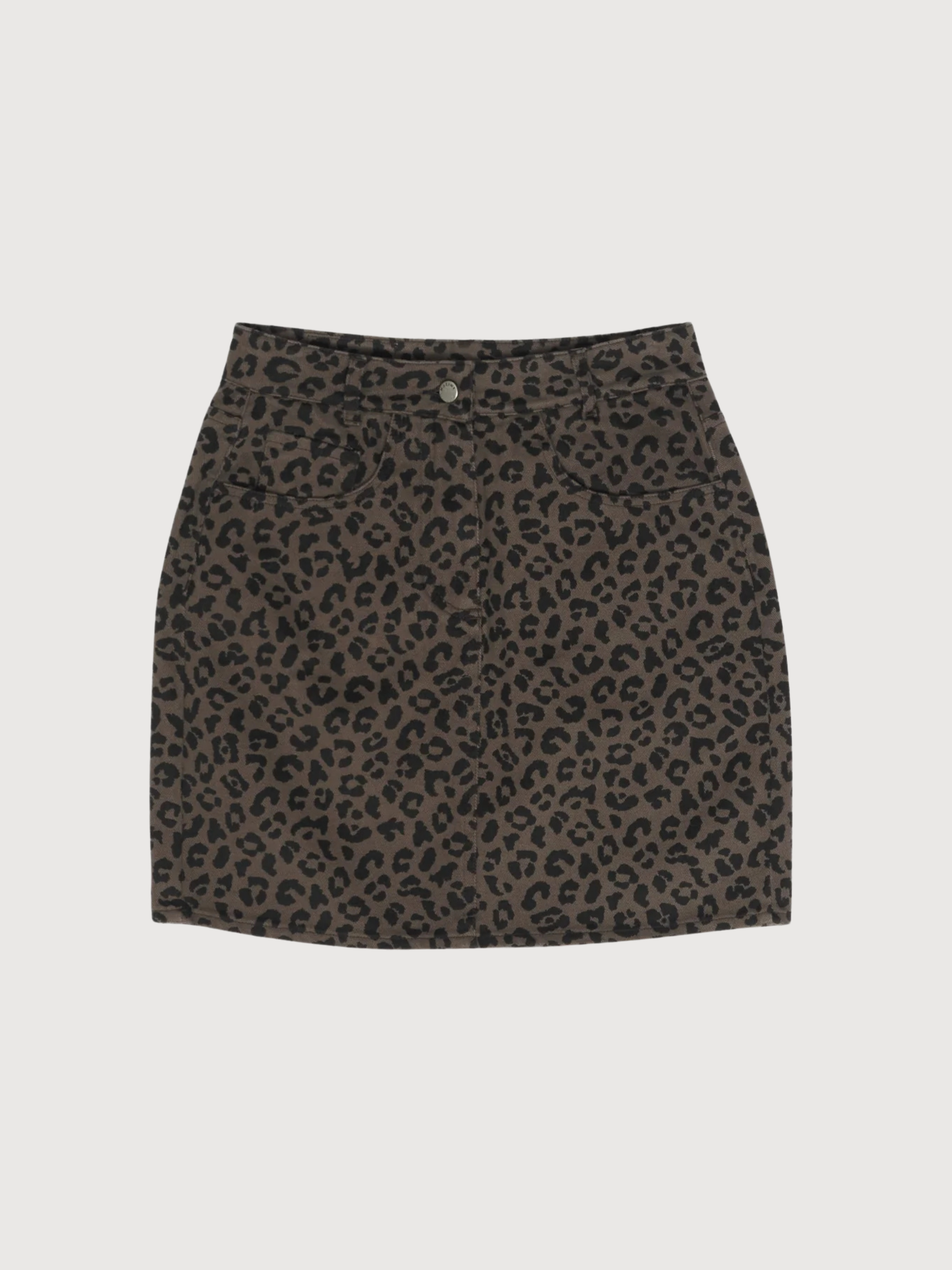 Skirt Printed Mini Brown Woman Cotton | Mazine