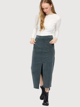 Corduroy Midi Skirt Bottle | Mazine