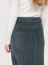 Corduroy Midi Skirt Bottle | Mazine