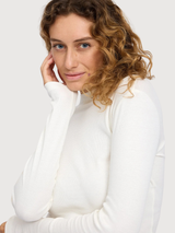 Longsleeve Cotton Turtleneck White Woman | Mazine
