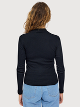 Longsleeve Cotton Turtleneck Black Woman | Mazine