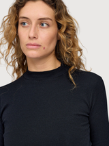 Longsleeve Cotton Turtleneck Black Woman | Mazine