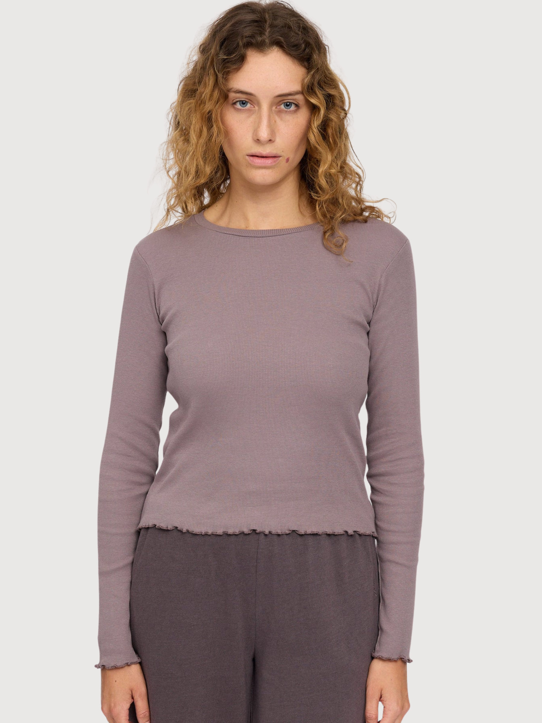 Longsleeve Babylock Hems Brown Woman | Mazine