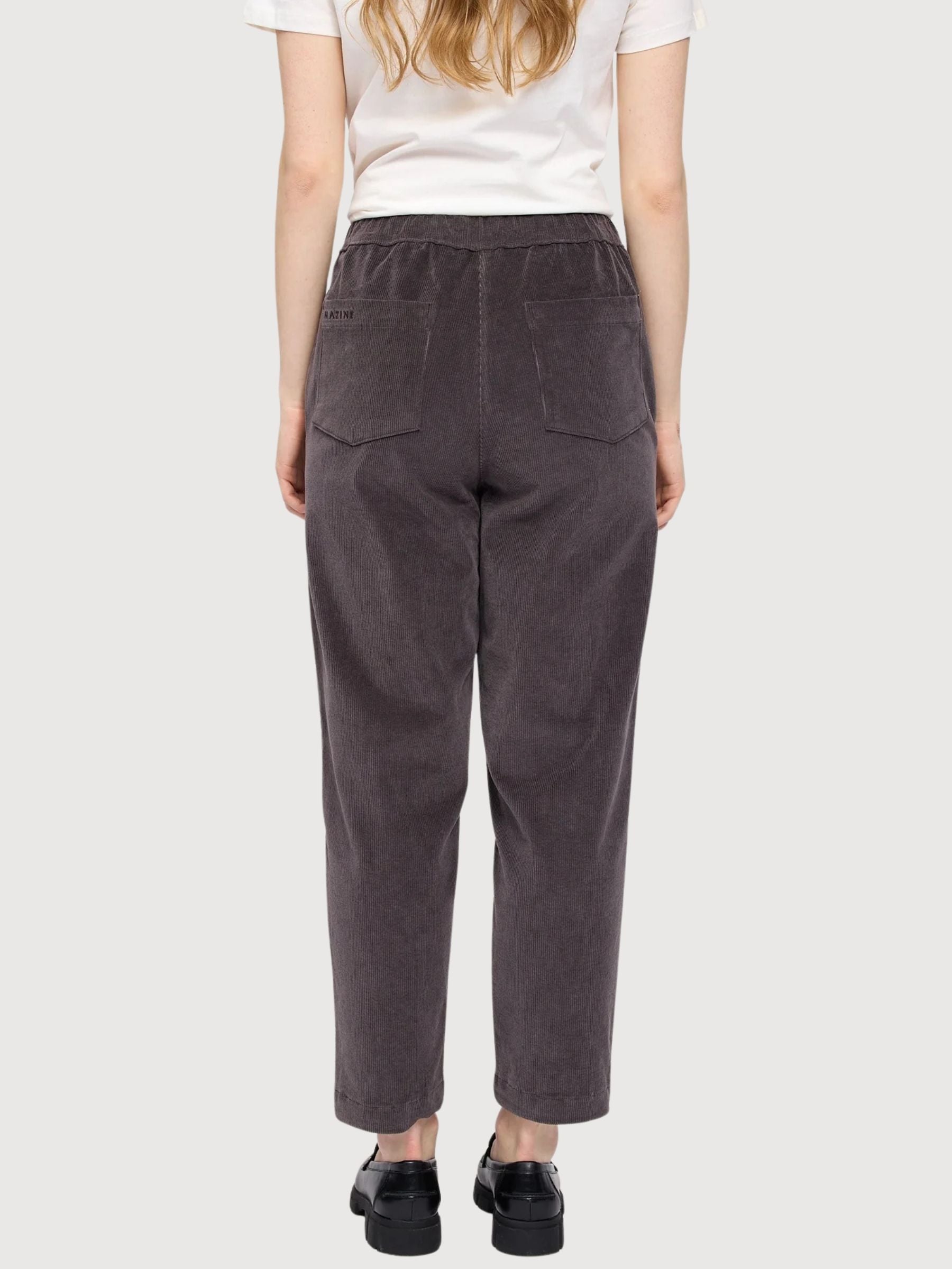 Trouser Corduroy Dark Purple Woman Cotton | Mazine